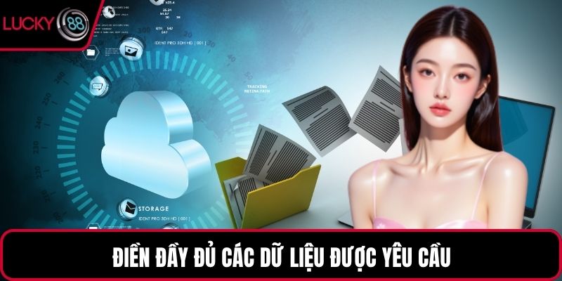 Điền đầy đủ các dữ liệu được yêu cầu